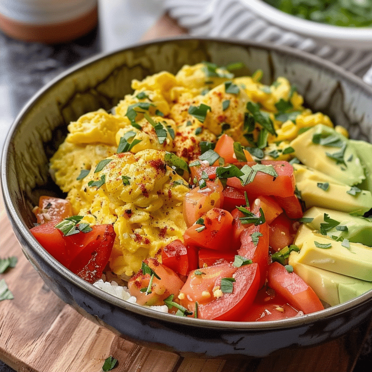 Scrambled Eggs Breakfast Bowl for Energized Mornings