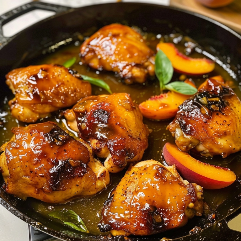 Peach Glazed Chicken (Easy Sweet & Savory Dinner)