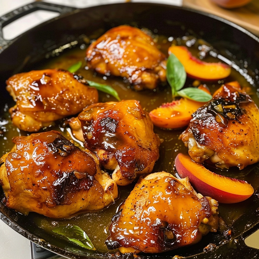 Peach Glazed Chicken (Easy Sweet & Savory Dinner)
