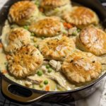 Chicken Pot Pie with Biscuits for a Cozy Dinner