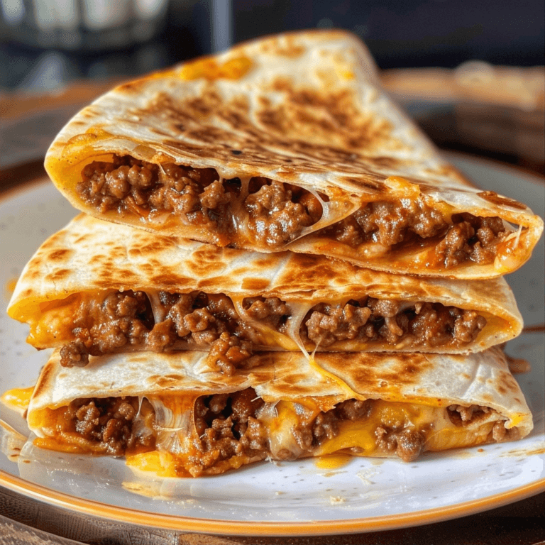 Cheesy Ground Beef Quesadillas
