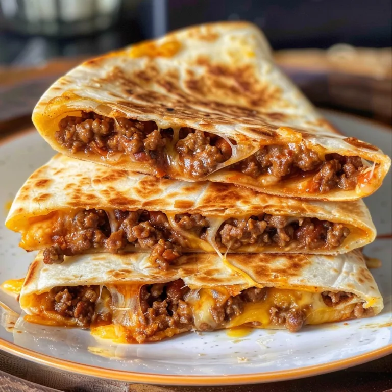 Cheesy Ground Beef Quesadillas