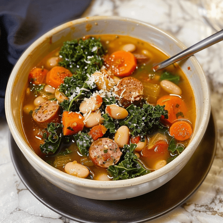 Italian Sausage, Kale, and White Bean Soup