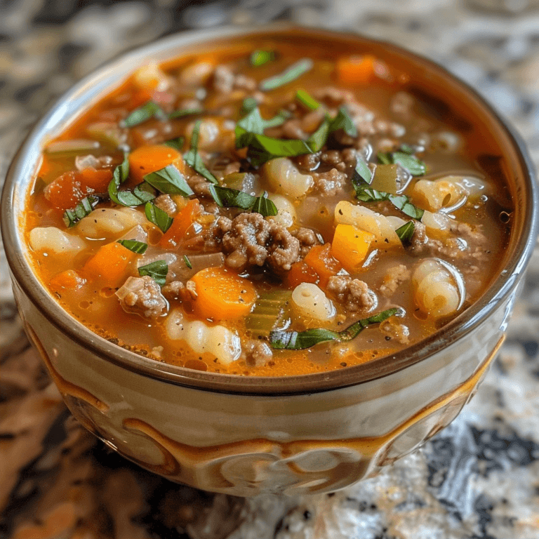Cheesy Hamburger Soup