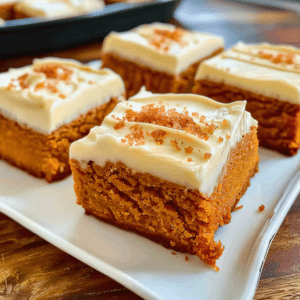 Pumpkin Bars with Cream Cheese Frosting