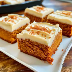 Pumpkin Bars with Cream Cheese Frosting